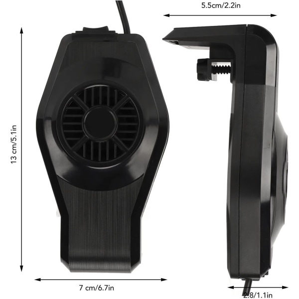 Aquarium Cooler Fan Vægmonteret Fish Tank Cooler Fan Mini Controller < Br/ >