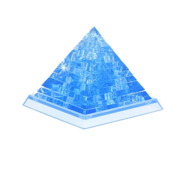 3D krystalpuslespil Sød pyramidemodel DIY-gadgetblokke byggelegetøjsgave Multicolor
