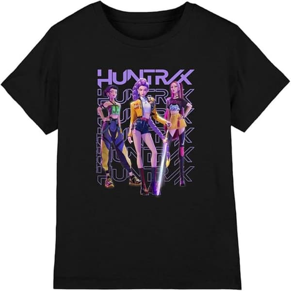 K-Pop Demon Hunters T-shirt sort black 150cm