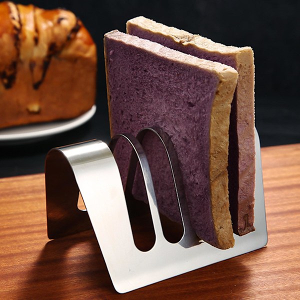 Toastholder Food Grade Rustfast rustfrit stål Toaststativ Flere skivehuller Brødstativ Gadget Køkkentilbehør b