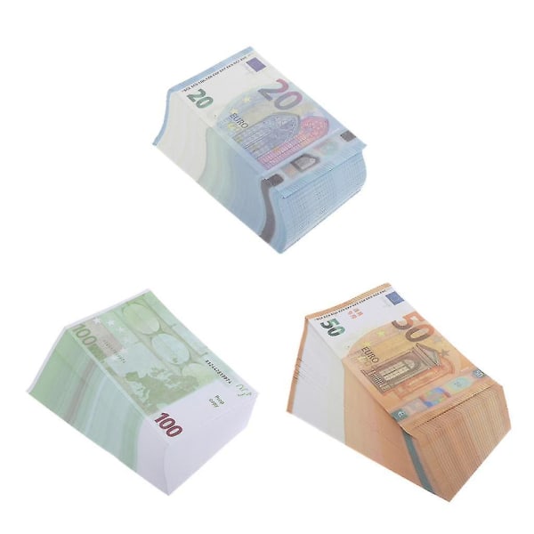 Prop Money 2023, ensiluokkainen peliraha, 300 kappaleen pakkaus, kopio 100/50/20 euroa