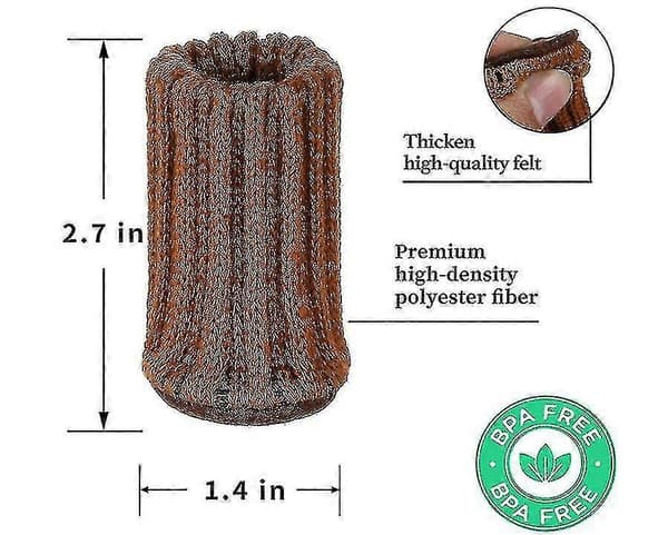 16-pack stolsbensskydd stickade möbelstrumpor Brown