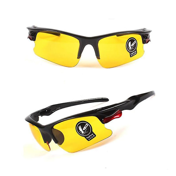 Bil Night Vision Kørebriller Solbriller Sikkerhed Nat Kørebriller Unisex Hd solbriller UV beskyttelsesbriller - Driver Goggles Black 1Pc