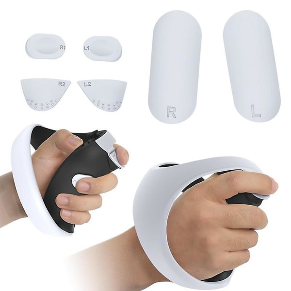Ps Vr2 spillkontroller silikonputer, 6 stk silikonbeskyttelsespute for gamepad-grep og taster, enkel å installere, presis kutt, anti-svette