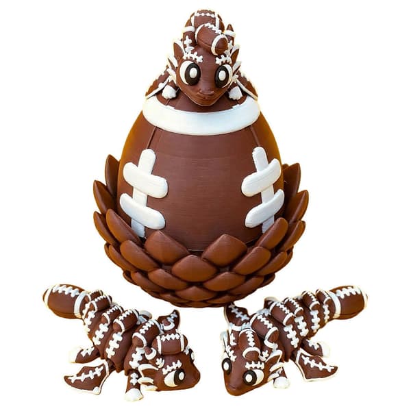 3D-printet drageegg-leketøy med skjult dragefigur, samleobjekt