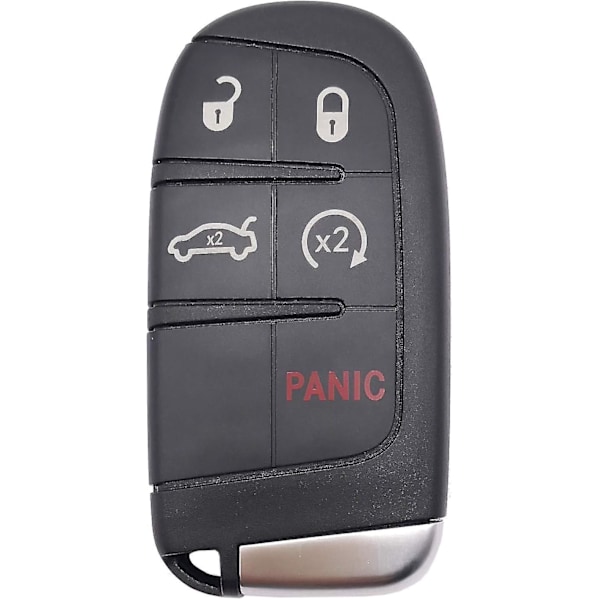 5 knappar ersättning smart fjärrkontroll nyckel fob för Jeep Grand Cherokee Dodge Challenger Charger Dart Durango Journey Chrysler 300 Keless Entry Key Fob
