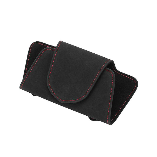 Autolasit Case Mokkanahka Auto Aurinkosuojalasit Teline Aurinkolasit Clip Card Lipputeline Universal Multi Function Autotarvikkeet| | Black