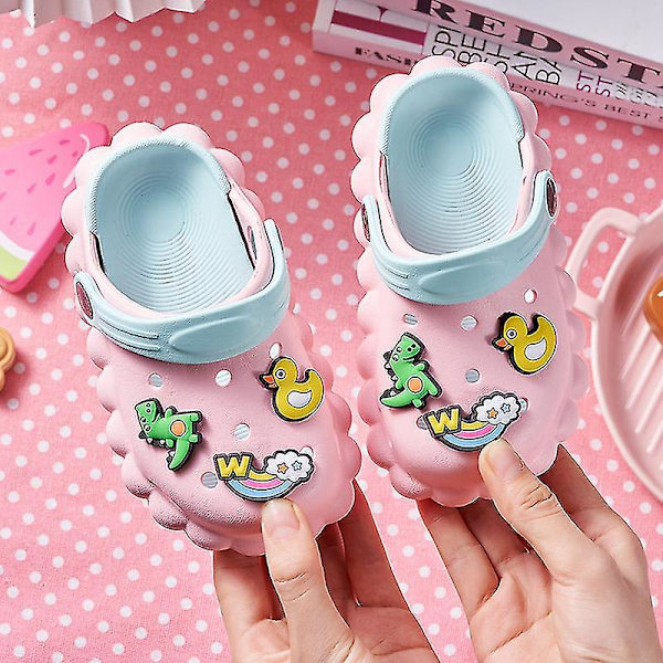 Barns Summer Beach Slipper Barnsandaler Cartoon Shoe Halkfria lätta skor Pink 16