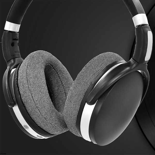 1 par headsetfodral Dammtäta mjuka elastiska E-sports hörlurskuddar Ersättning för Sennheiser Hd4.40 Hd4.50 Btnc Grey