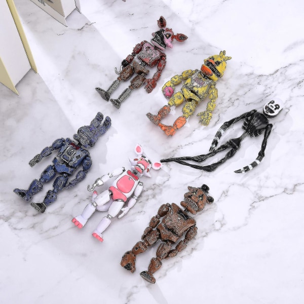 6x figurer Leker Fem netter hos Freddy's Action Figur Fnaf Barneleker Gaver Best