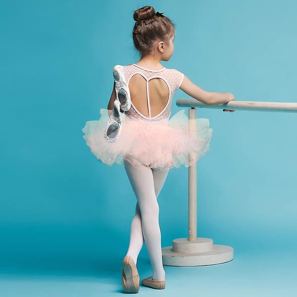 Lyseblå Balletdanserkjole til Piger med Tyl Tutu Skørt