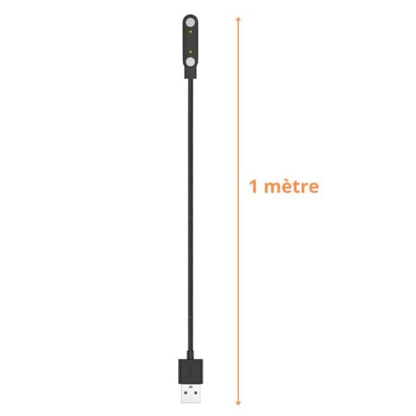 Oplader kompatibel med Xplora XGO 2 - USB-kabel 1 meter erstatningsadapter til ur-oplader Phonillico® Svart