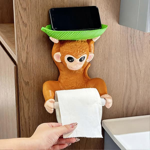 Abe serviettholder med skridsikker overflade til badeværelsestilbehør Monkey