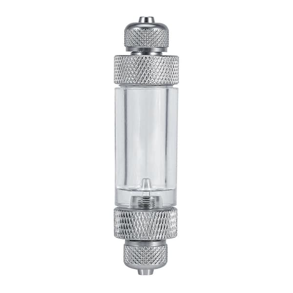 Akvarium CO2 Bobleteller Dobbelthode 8.2x2cm Sølv CO2 Regulator Verktøy