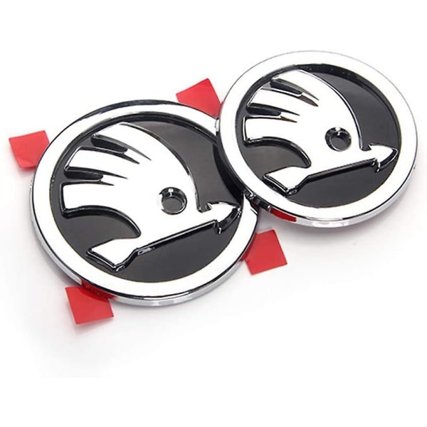 Takana etu auton takana tunnuksen säleikkö 3D metallinen tarra Skoda Auto Body Decoration -logon muotoiluun