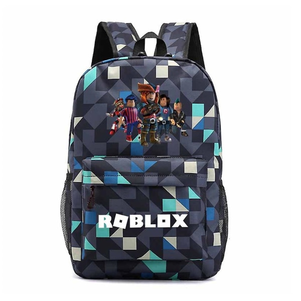 Roblox Tema Ryggsäck Skolväska För Tonåringar Flickor Pojkar Barn Bok Laptopväska Vattentät Andas Lätt högskolereseryggsäck Diamond Blue