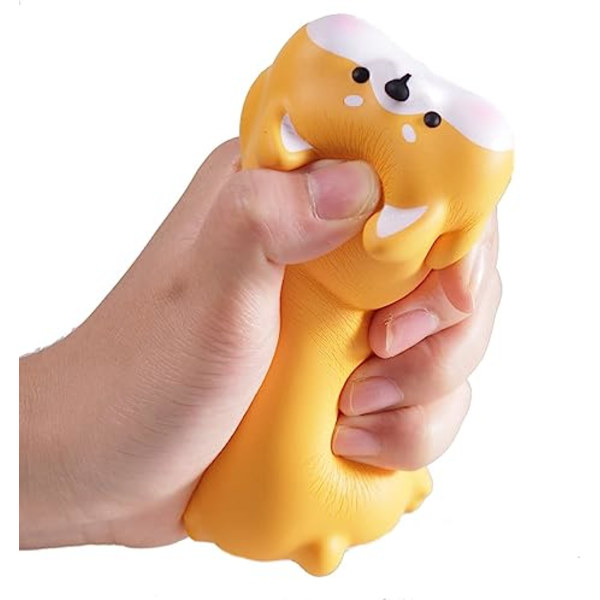 Sødt håndledsstøtte til mus computer armlæn Velegnet til skriveborde Ergonomisk kawaii kontorartikler Langsom rebound PU musemåtte (gul Shiba Inu)