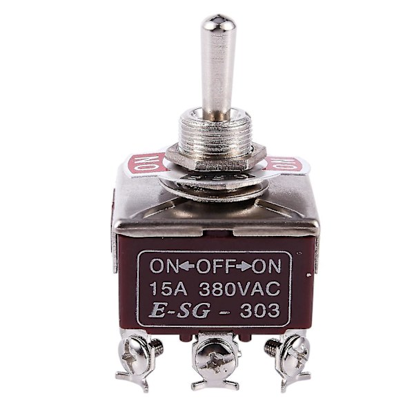 3pdt On/off/On 3 Position 9 Screw Terminals Vippekontakt AC 250v 15a