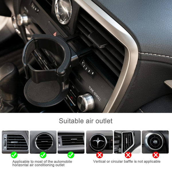 Universal auton kuorma-auto juomapullo Kahvivesi juomakuppitelineet Auton ilmanpoistoaukko Juomateline Tuhkakuppikiinnitystelineet Tarvikkeet - Juomatelineet
