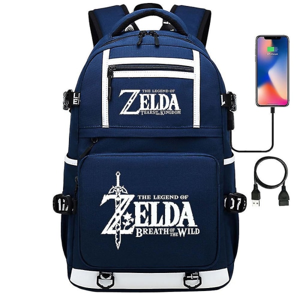 Breath Of The Wild Eye Game Fans Usb-ryggsekk - Cosplay Student Skolesekk For Unisex - Reisedatamaskin Laptopvesker 6