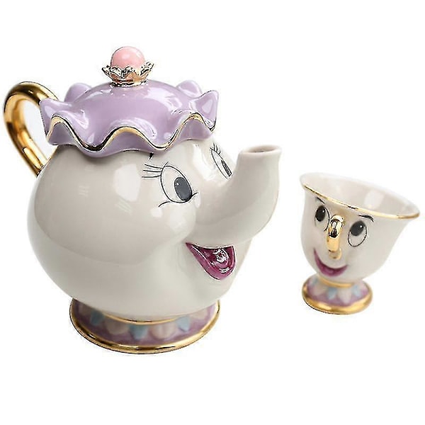 Sarjakuva Kaunotar ja Hirviö Teekannu Muki Teeastiasto Syntymäpäivälahja Lumia Candlestick