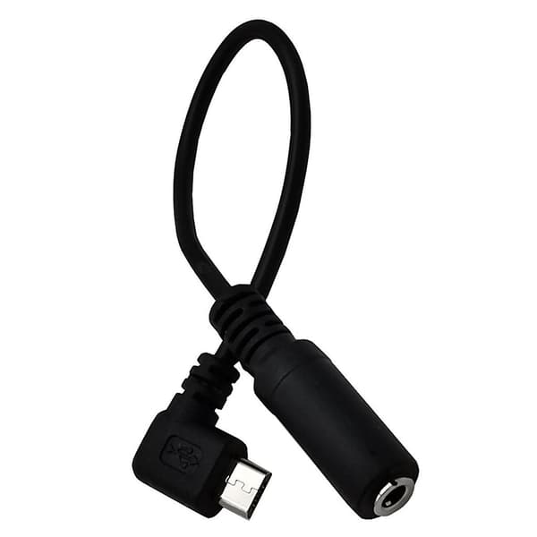 Micro USB til 3.5mm Jack Audio Adapter Kabel Rettvinklet Micro USB Hannkabel