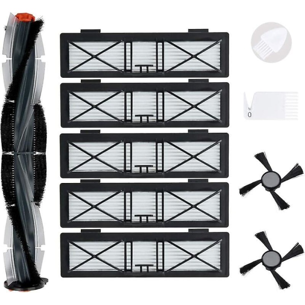 Reservdelar för Neato D-serien D75 D80 D85 ansluten D3 D4 D5 D6 D7 Robotdammsugare med 1 kombinationsborste 5 filter 2 sidoborstar 1 cle