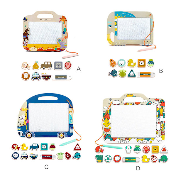Puumagneettinen Art Brain Training Graffiti Draw Board set Circus