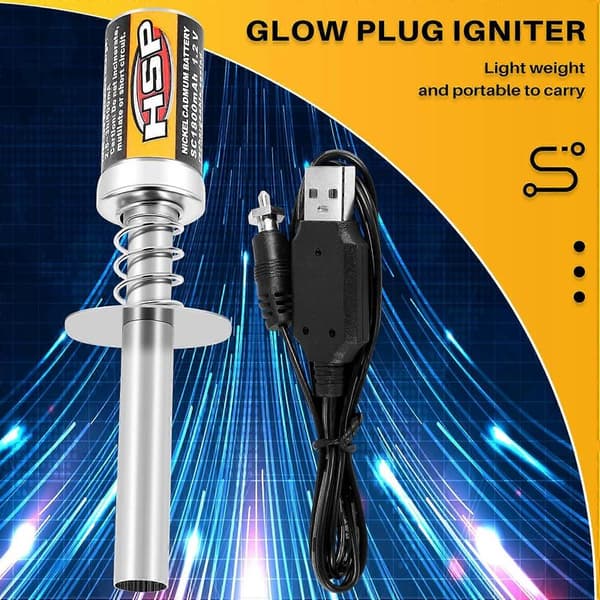 RC Nitro 1.2 V 1800Mah Genopladelig Gløderørsstarter Tænder DC USB-oplader til Gas Nitro Motor Po