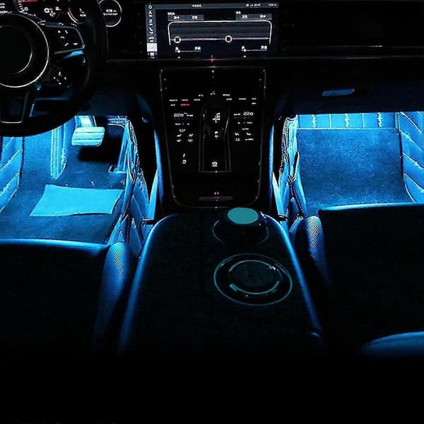 Bil LED Strip Lys Bil Interiør Belysning Tilbehør Blue Light