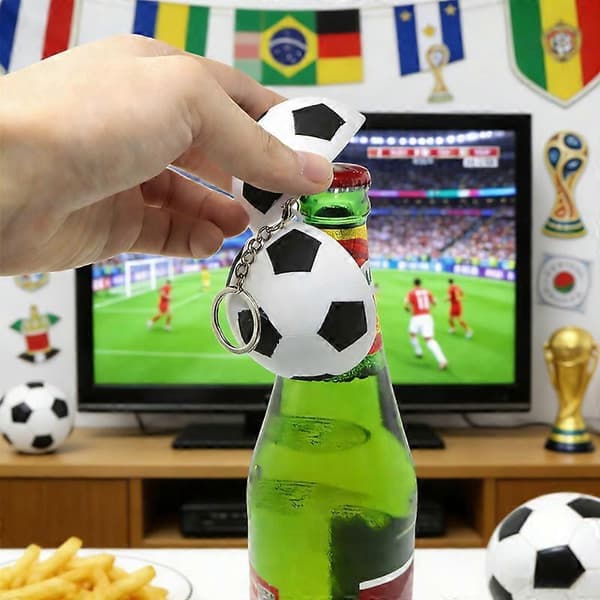 Sportsboldformet flaskeåbner - Design nyhed ølåbner til bar, hjemmefest og gave E