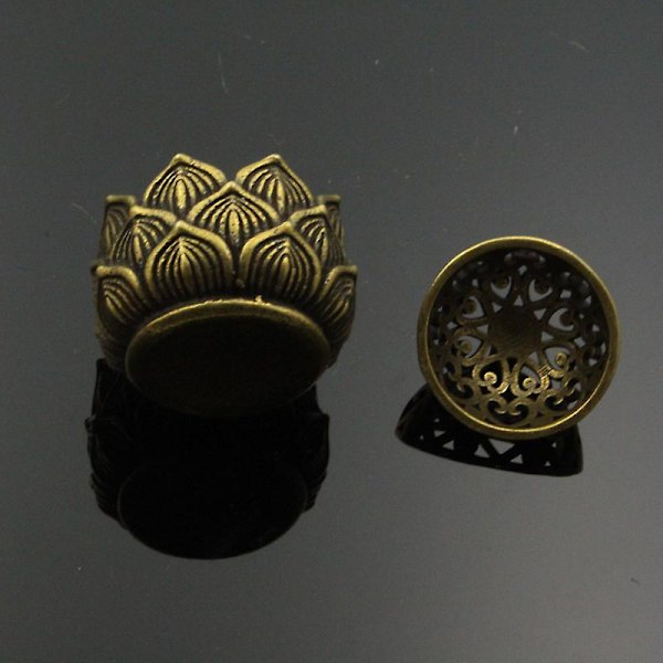 Mini Messing Lotus Bund røget Røgelsebrænder, Kobber Kan åbne Lotus Røgelse Brænder Desktop Ornamenter, Lille Røgelse Brænder, 31*30mm