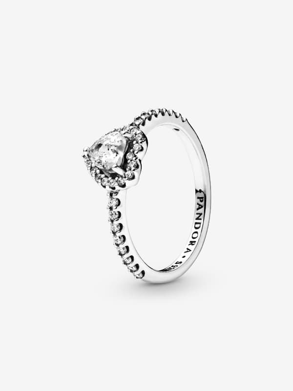 Pandora - Elevated Heart Ring - Sterling Silver Circumference Circumference: 54mm