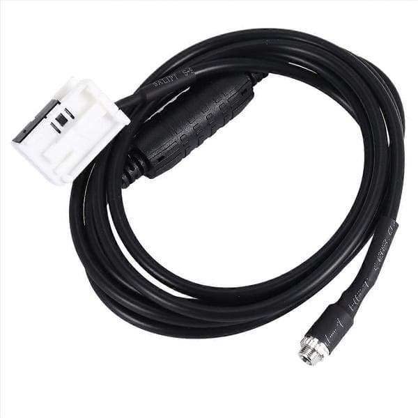 Bil AUX lydkabel linjekontakt med motstand 1,5M 12-pinners for BMW E60 E61 E63 E64 E65 E66 E81 E82 svart