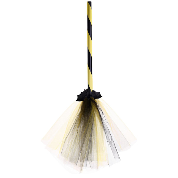 Halloween Dekorasjon Heks Flyvende Kost Party Ball Magiker Kostyme Rekvisitter Dress Up Broom Yellow