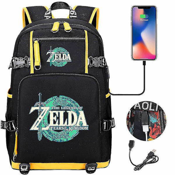 Cosplay Breath Of The Wild Eye Game USB reppu - Monitoimiset kannettavan tietokoneen matkalaukut opiskelijoille ja pelaajille 9