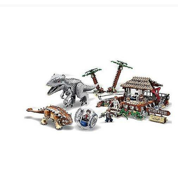 2022 Jurassic World Dinosaur Sett med 11580 10925 10924 10920 modell byggeklosser Murstein Ikke-fjernkontroll byggekloss leketøy 11580 (No box)