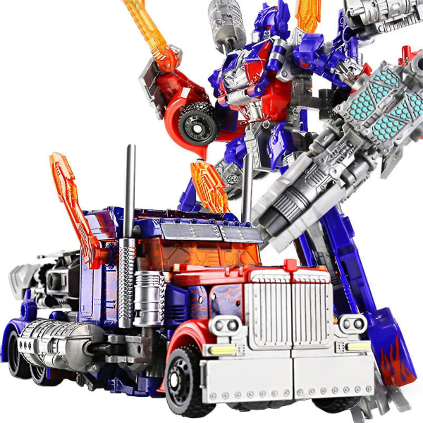 Optimus Warrior - Transformers Legetøjsmodel Bil Transformers Optimus Prime Robot Legetøjsmodel Led Movable