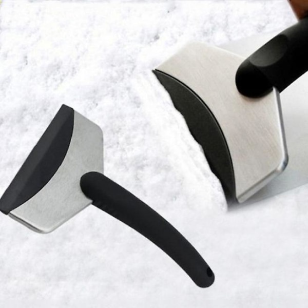 Rustfritt stål Bil Snøskuffe Multifunksjon Tining Snøskraper Verktøy Om Vinter Isskraping Glass Snøfjerningsverktøy 1 stk| |
