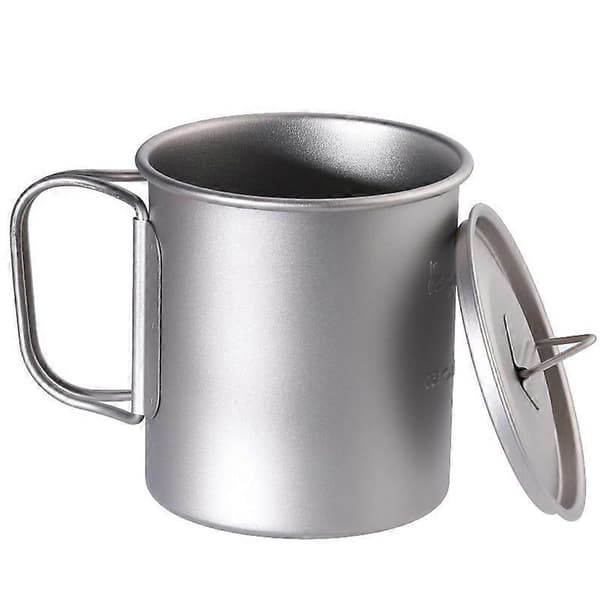 Utomhusmugg i ren titan med fällbart handtag
