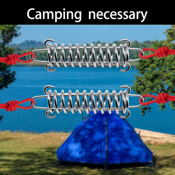 5 stykker strekkfjærer, fjærer for solseil, spiralfjærer for solseil, markisetaustrammere. Et must for campingturer