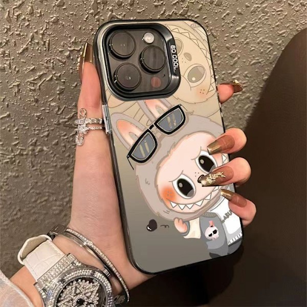 Solglasögon Brala Apple hopeiselle puhelinkotelolle, väri hopea musta - CY Solglasögon Brala Apple 15PLUS