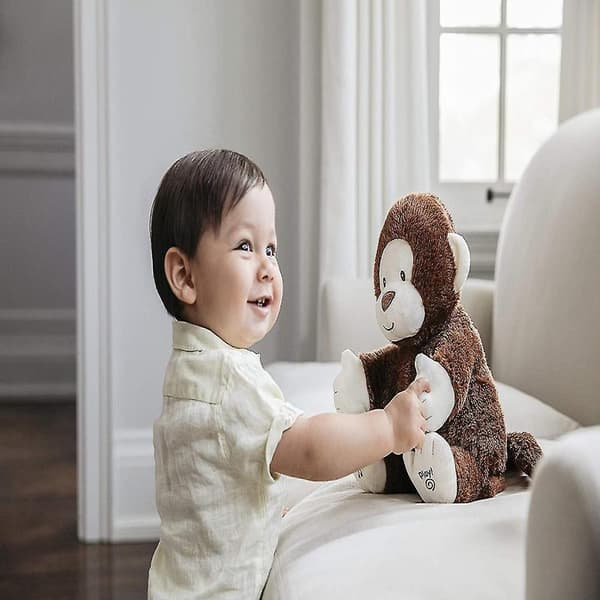 Syngende og klappende ape, kosedyr 30 cm