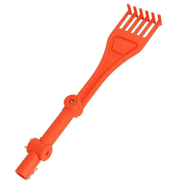 2 stk. Rensetjern for takrenner - Minirive med roterbart håndtak - Rensetjern for takrenner og tak Orange