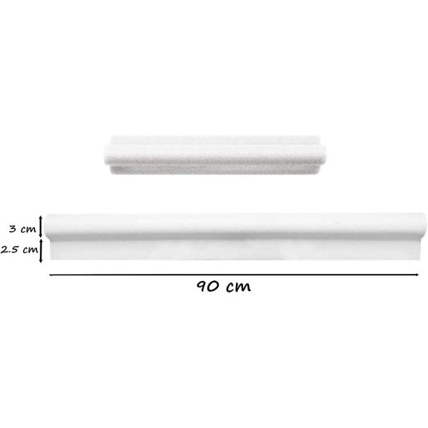 Dørtrækprop 90 cm (hvid) Antikold ensidet dørbund med selvklæbende tætning, beskyttelse mod træk og støj, vejrafisolerende dør S