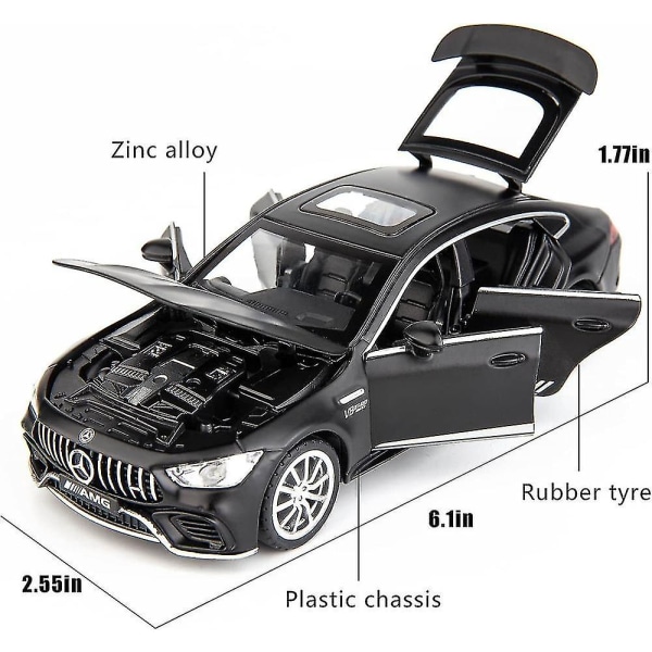 Legering bilmodell,1/32 Diecast bil Benz Amg Gt63 modell bil Trekk tilbake med lyd og lys lekebil for gutter jenter Voksen gave