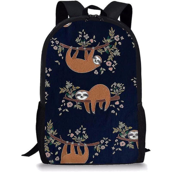 Skolväska För flickor Pojkar,söt sengångare på gren Ryggsäck Bokväskor Resväska Casual Daypack Ryggsäck För Student Tonåringar Barn