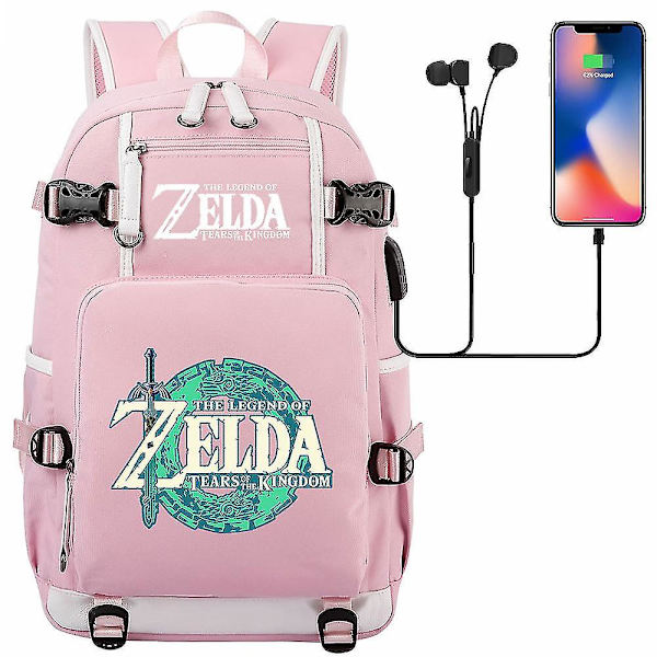 Breath Of The Wild Fans: Eye Game USB ryggsäck för Cosplay, Skola, Resor - Unisex Travel Laptop-väskor, Student Skolväska, Computer Resväska 7