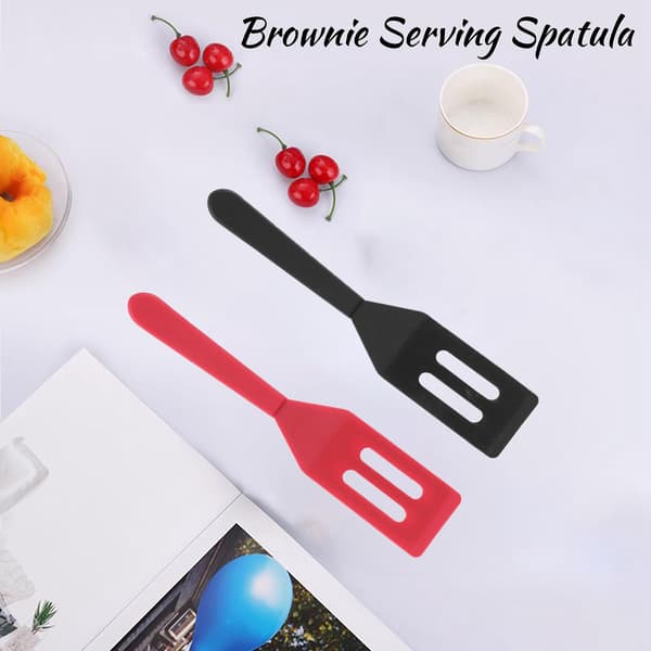 Brownie Serveringsspatel Nonstick Silikon Serveringsspade Värmebeständig Kakspatel Slitsad Spatel