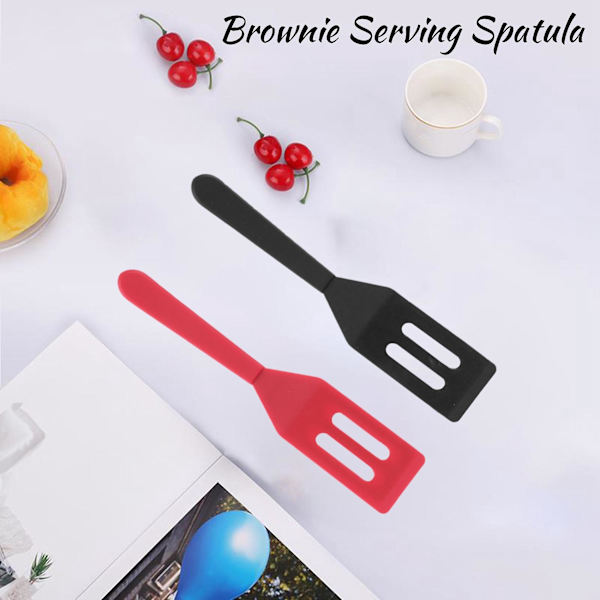 Brownie serveringsspatel Nonstick silikonservering Turner Värmebeständig kakspatel med slitsad spatel